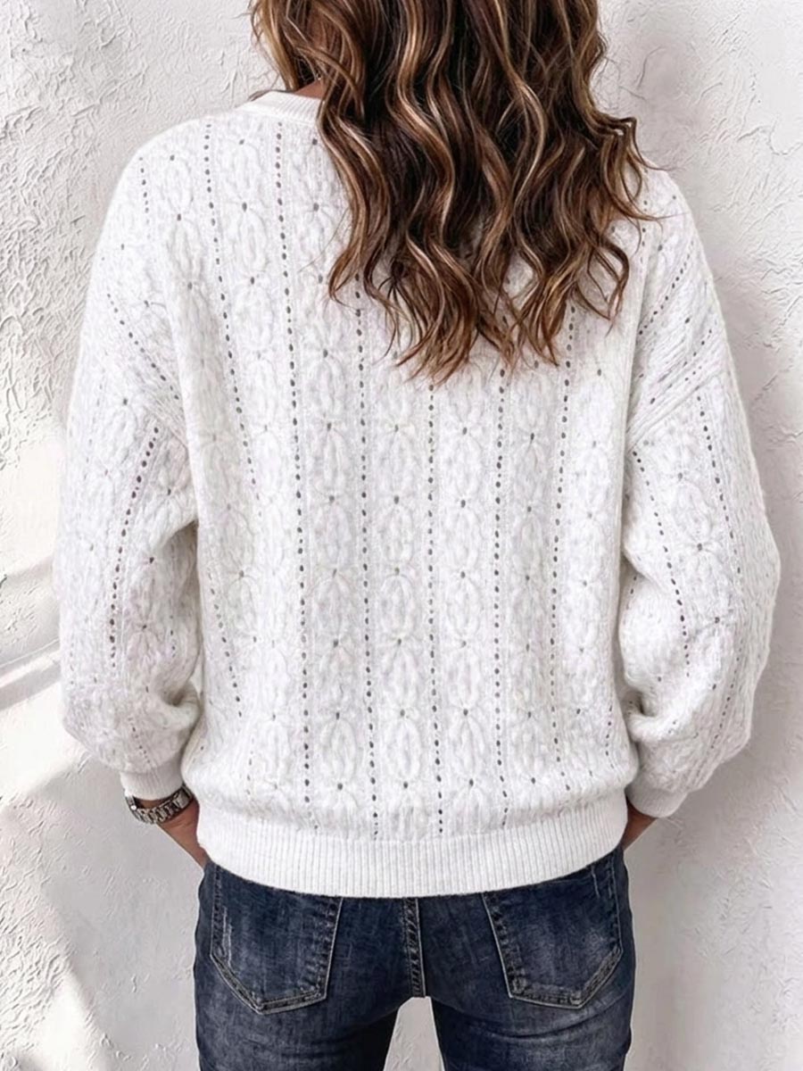 Solvessa™ | Cozy Cable Pattern Knit Sweater