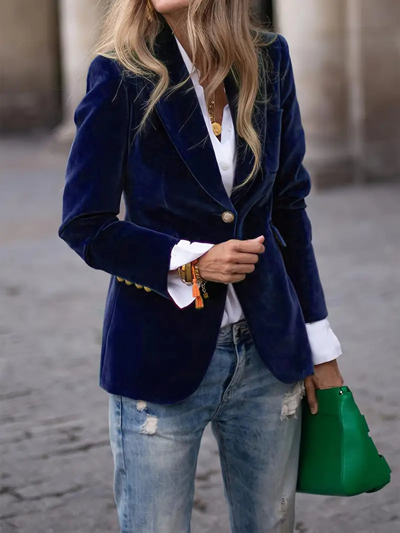Carole™ | Elegant Velvet Blazer
