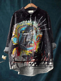 Matilda | Vintage Abstract Figure Painting Art Print Casual Shirt