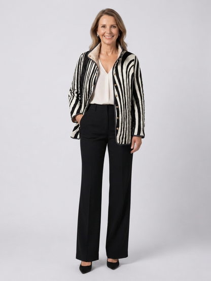 Soraya | Casual Quilted Jacket with Abstract Geometric Design