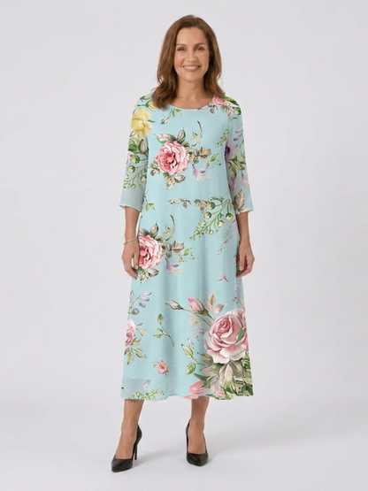 Olivia | Sunset Flower Dress