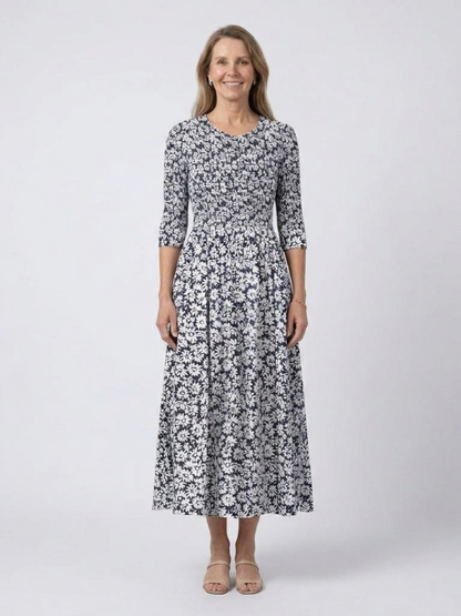 Violethia | Elegant Midi Dress