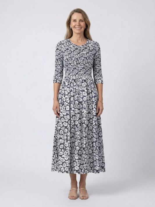 Violethia | Elegant Midi Dress