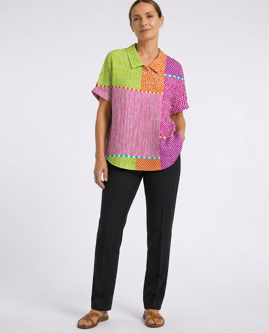 Zoe | Colorful Patchwork Shirt