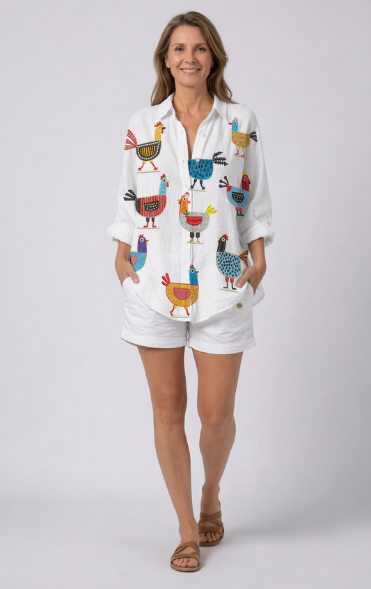 Nyrella™ | Playful Hen Blouse