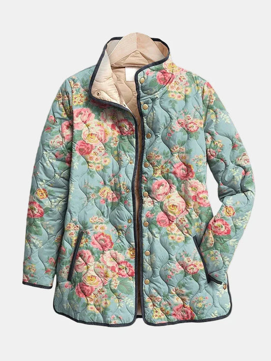 Eliza™ | Quilted Floral Print Jacket
