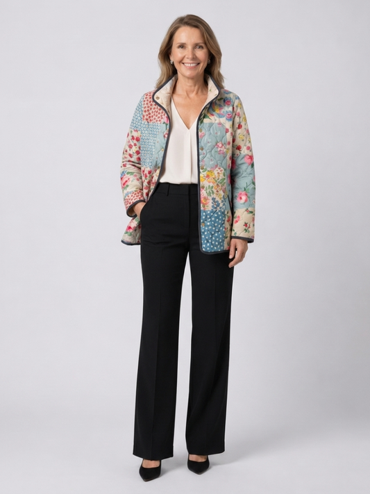 Liora | Charming Floral Quilted Jacket