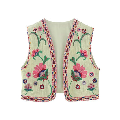 Vivienne™ | Vintage Floral Boho Vest