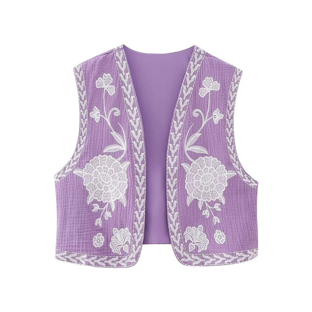 Vivienne™ | Vintage Floral Boho Vest