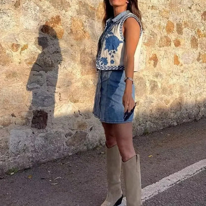 Vivienne™ | Vintage Floral Boho Vest