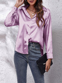 Catalina Shirt | Women’s Satin Finish Button-Up Shirt
