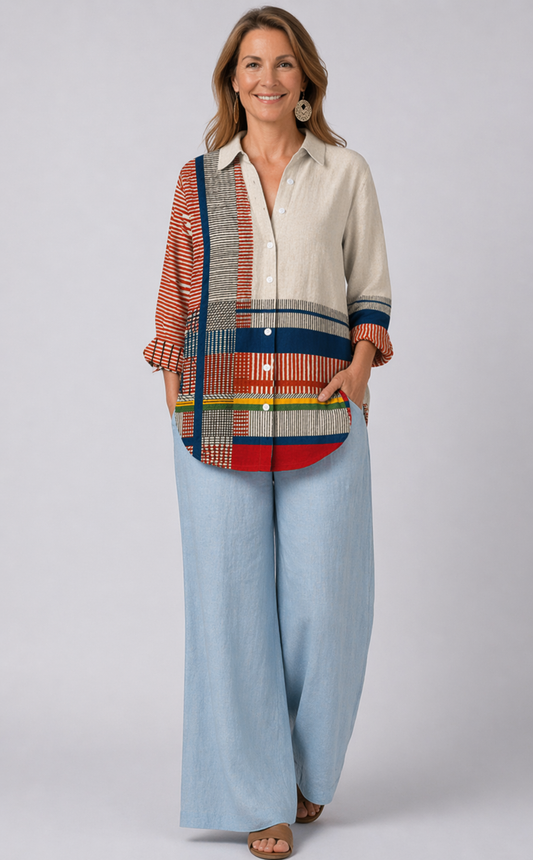 Quendra™ | Artistic Pattern Blouse
