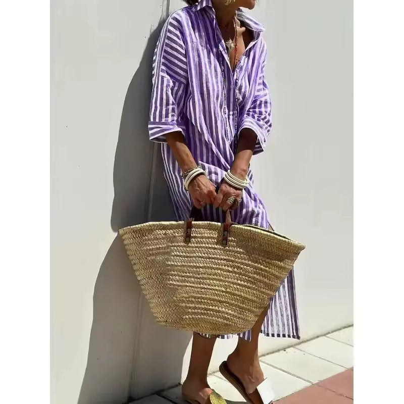 Pernille™ - Striped shirt dress