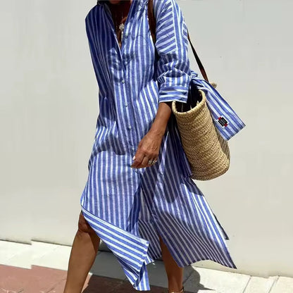 Pernille™ - Striped shirt dress