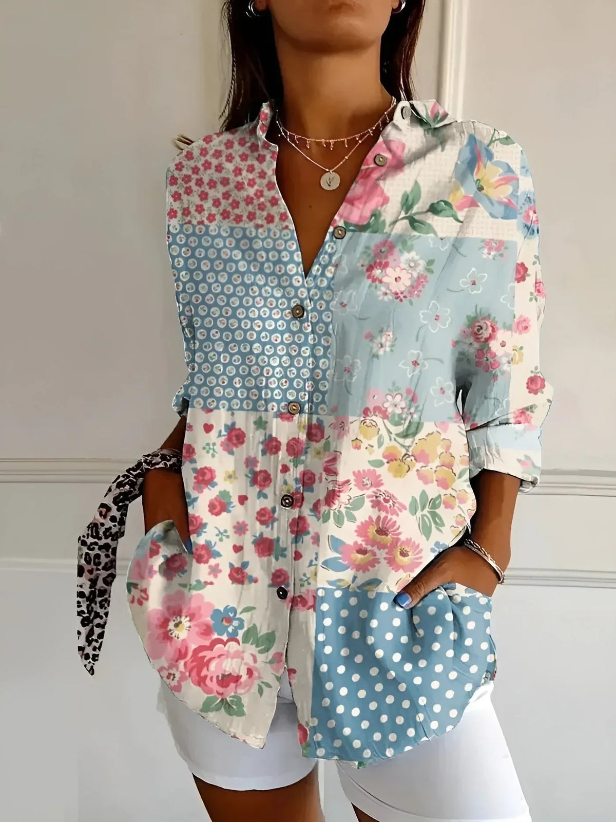 Precious Top | Floral Breeze Button-Up Shirt