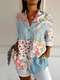 Precious Top | Floral Breeze Button-Up Shirt