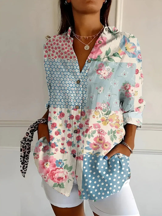 Precious Top | Floral Breeze Button-Up Shirt