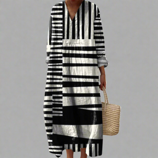 ASHLYN | ELEGANT GEOMETRIC DRESS