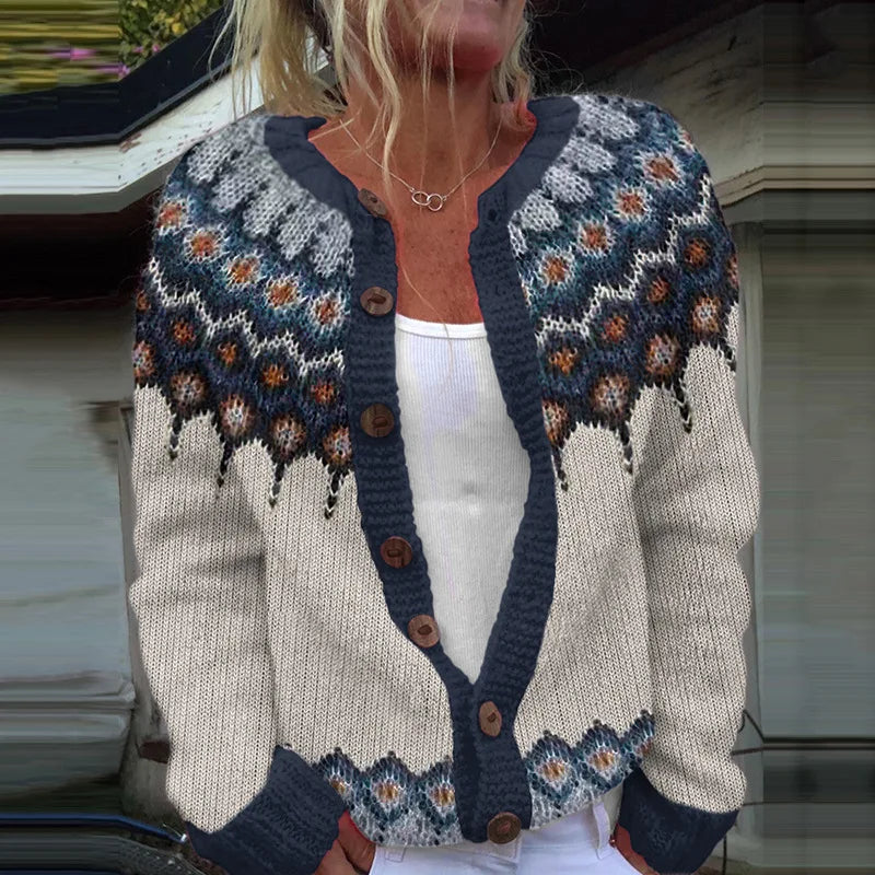 Beige with print / 5XL