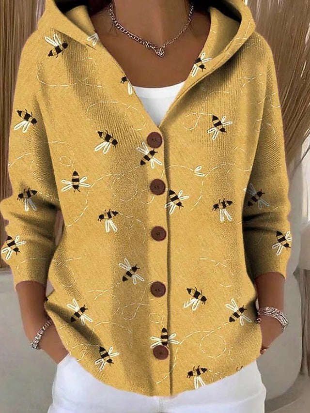 Virelle | Button Hooded Sweater