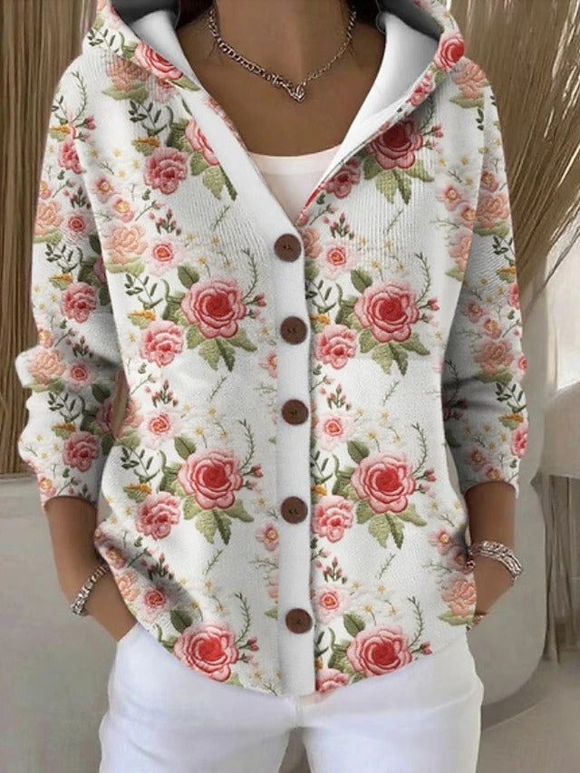 Virelle | Button Hooded Sweater