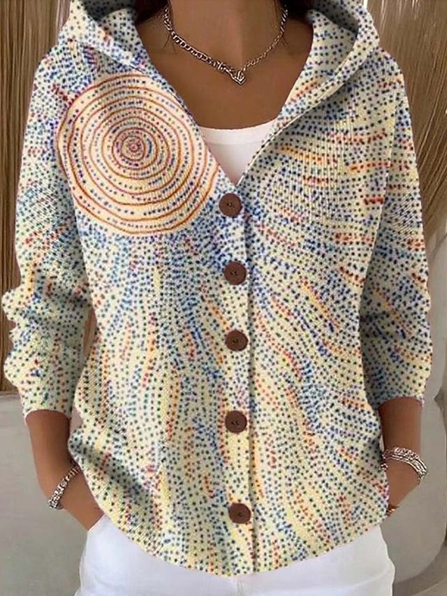 Virelle | Button Hooded Sweater