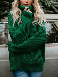 Women's knit turtleneck sweater