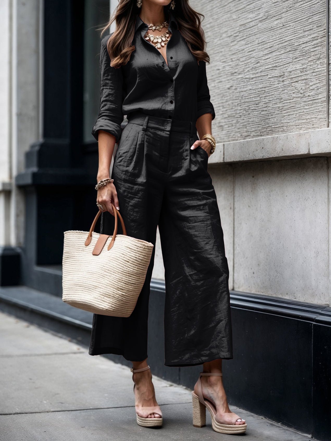 Kayla™ | Capri Pants and Loose Shirt Set