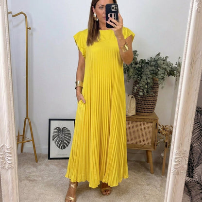 Lucy | Flowing Pleated Maxi Dress