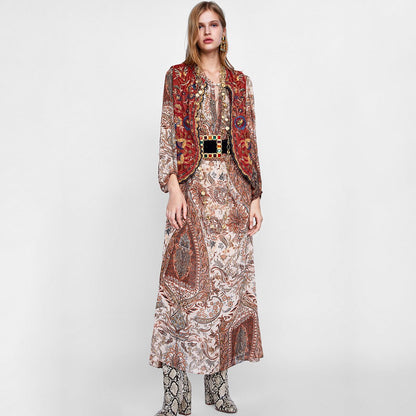 Velora™ | Floral Velvet Boho Waistcoat