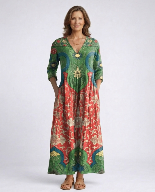 Elyressa | Vintage Floral Maxi Dress