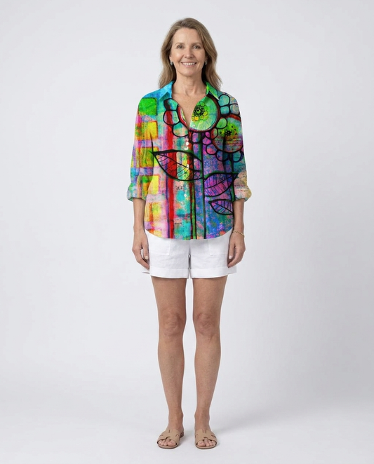 Cyralyn™ | Artistic Bloom Blouse