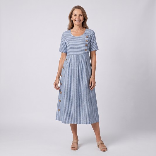Wanda - Striped Midi Dress