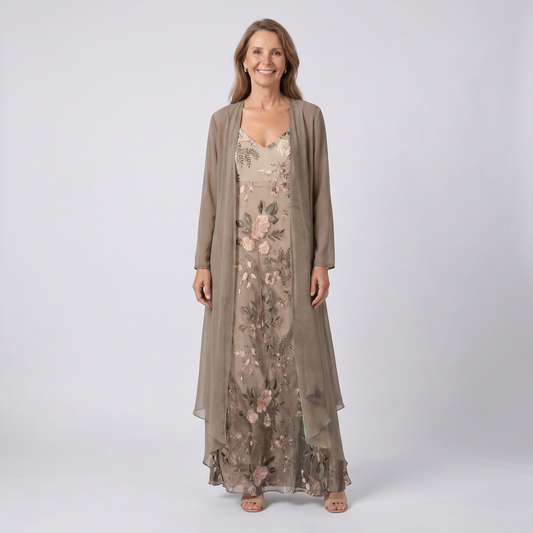 Bryleigh | Elegant Maxi Dress Two-Piece Set