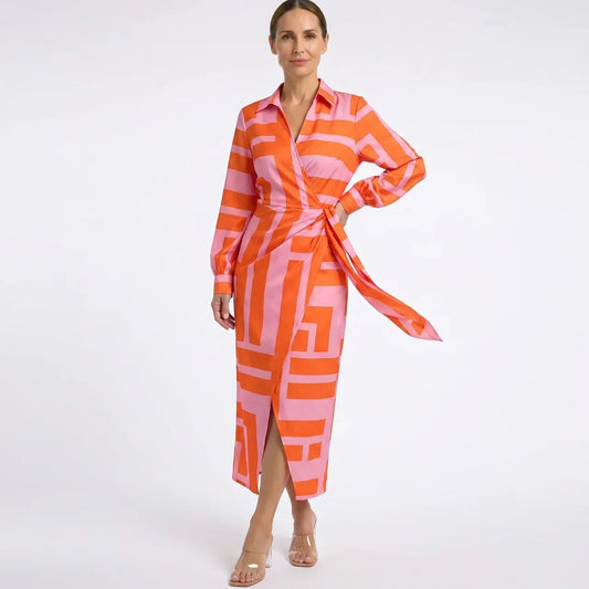 Everly | Elegant Wrap Dress with Print