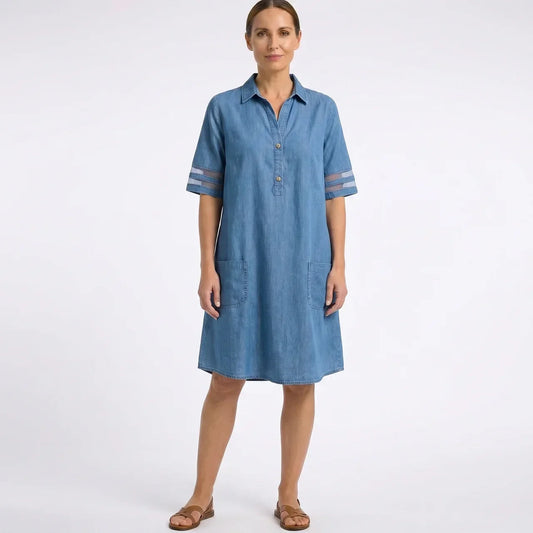 Brittany | Figure Flattering Denim Dress