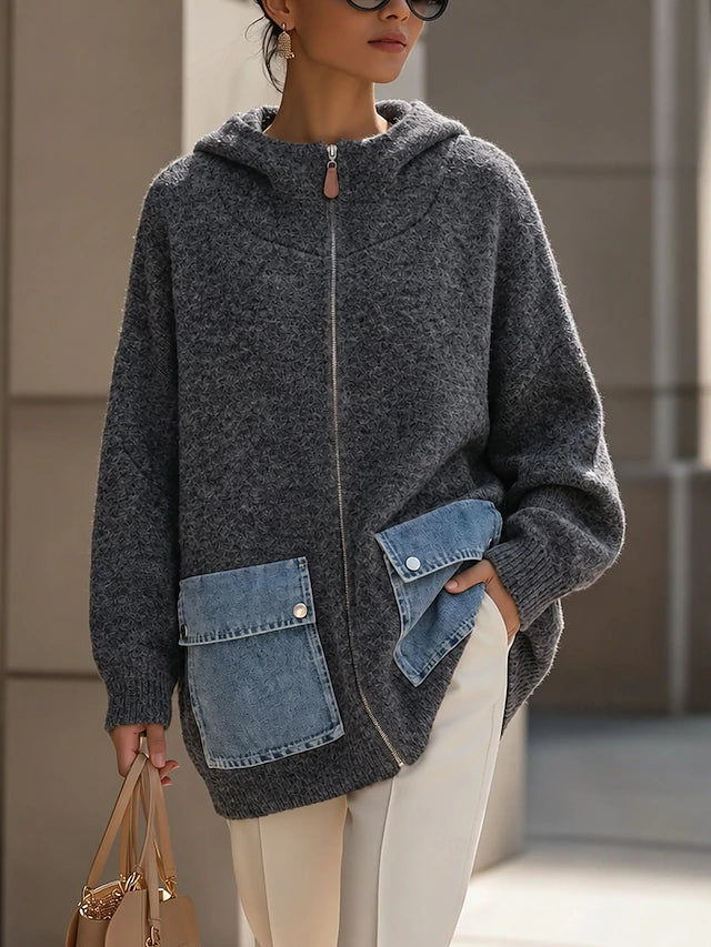 Eloria™ | Soft Warm Casual Layered Hooded Cardigan