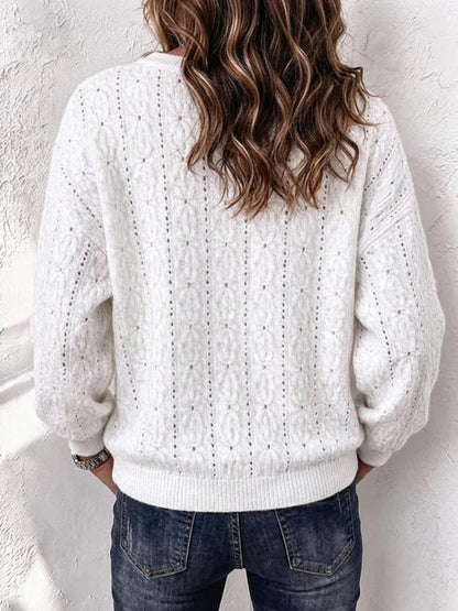 Solvessa™ | Cozy Cable Pattern Knit Sweater