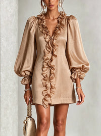 Emery™ | Elegant Ruffle Detail Mini Dress