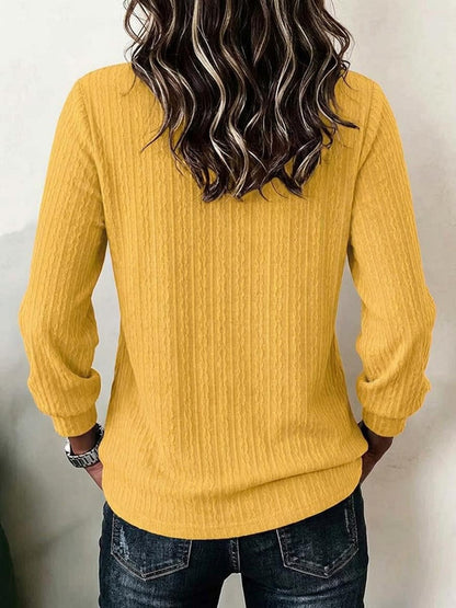 Rosella™ | Vintage Buttoned V Neck Top