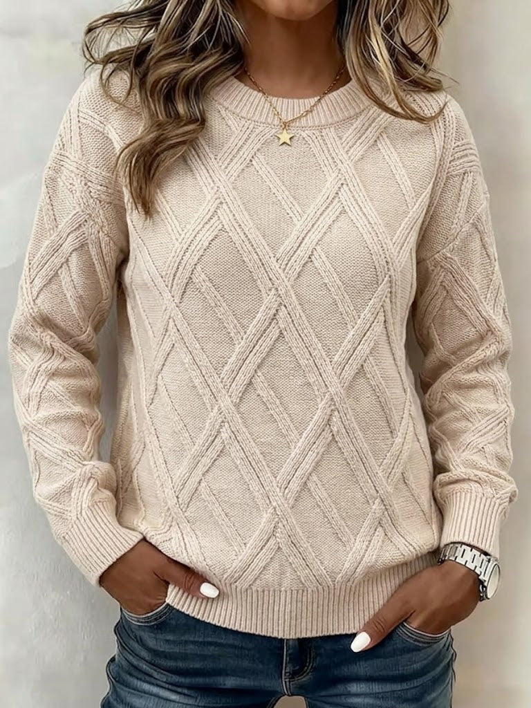 Evelisse™ | Classic Long Sleeve Knit Sweater