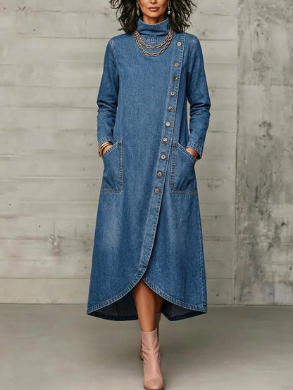 Caroline | Denim Maxi Dress